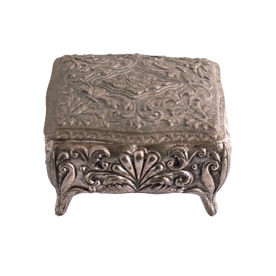 Floral and Scroll Design Jewelry Casket