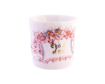 White Floral Think of Me Tea Cup