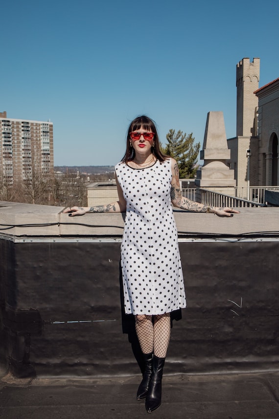 Vintage Polka Dot Dress - image 1