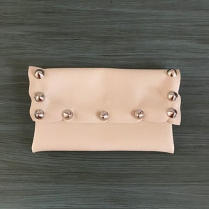 White Vegan Leather Punk Date Night Clutch image 1