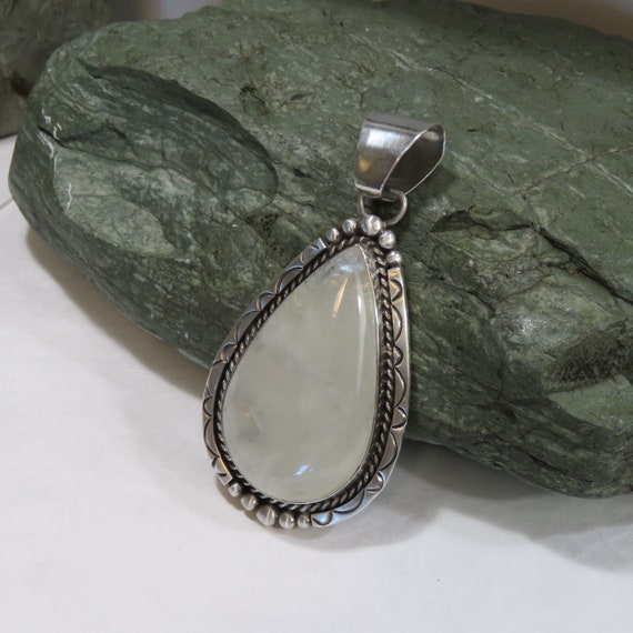 49.1 grams sterling silver pendant, moonstone, SI… - image 1