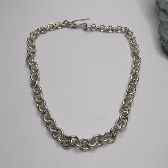 63.4 grams sterling silver chain necklace, 16 inc… - image 7