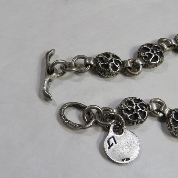 51.3 grams SIGNED sterling silver chain link brac… - image 4