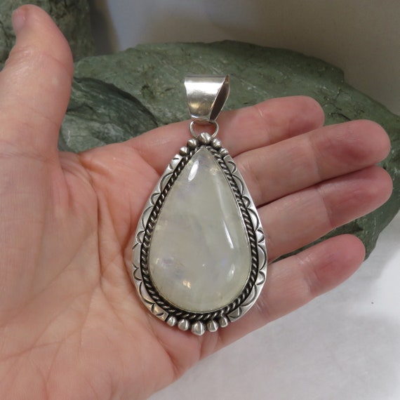 49.1 grams sterling silver pendant, moonstone, SI… - image 7