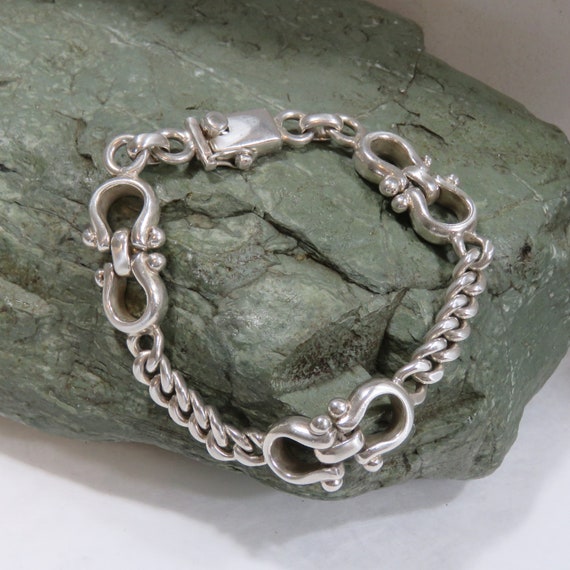 40 grams sterling silver chain link bracelet, mar… - image 8