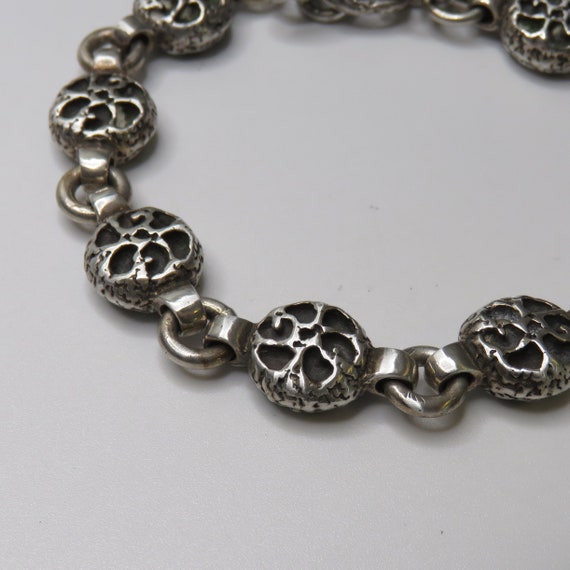 51.3 grams SIGNED sterling silver chain link brac… - image 2