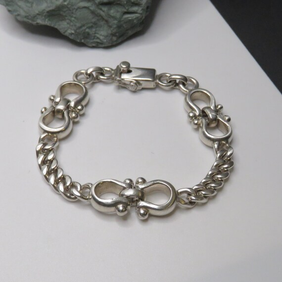 40 grams sterling silver chain link bracelet, mar… - image 1