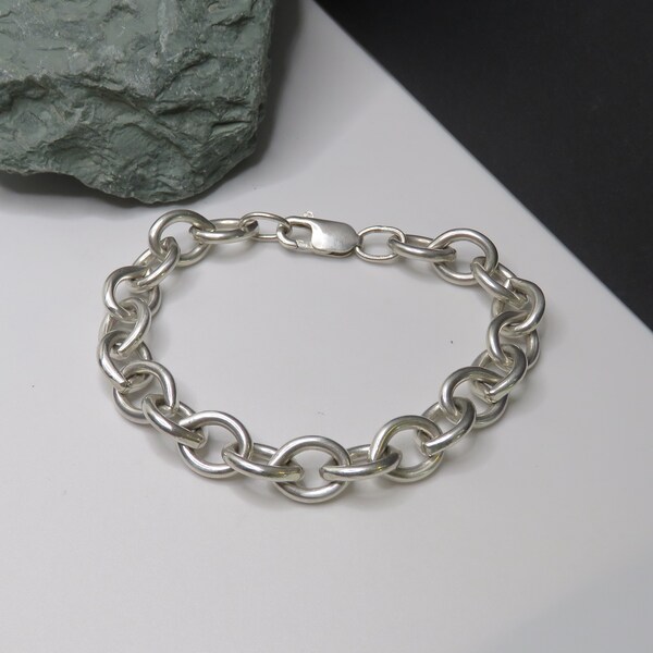 29 grams sterling silver chain bracelet, marked 925, vintage