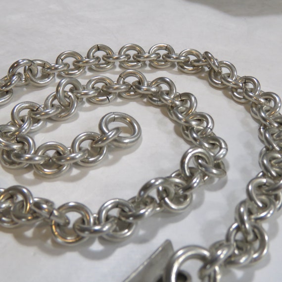 63.4 grams sterling silver chain necklace, 16 inc… - image 3