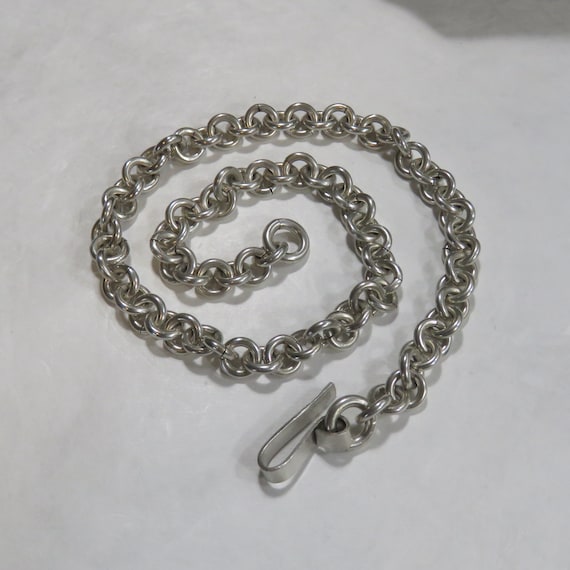 63.4 grams sterling silver chain necklace, 16 inc… - image 2