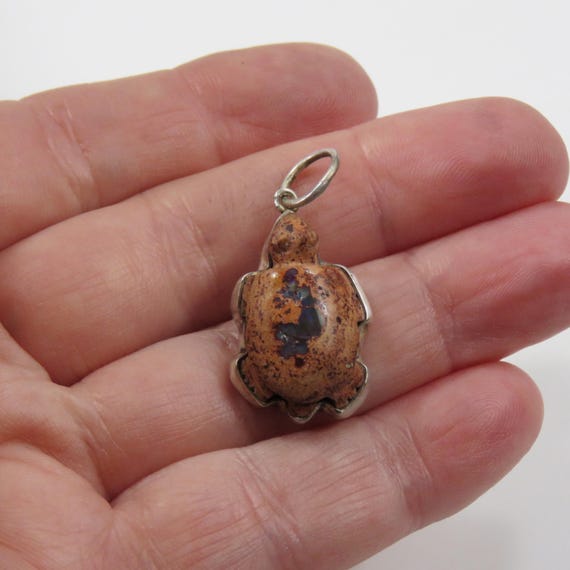 Tiny SIGNED sterling silver pendant, opal, marked… - image 8