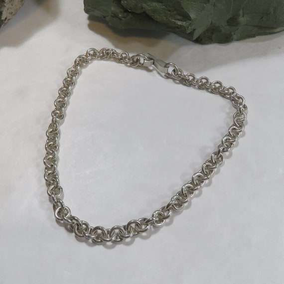 63.4 grams sterling silver chain necklace, 16 inc… - image 1