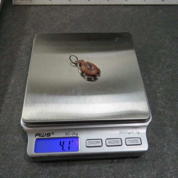 Tiny SIGNED sterling silver pendant, opal, marked… - image 10