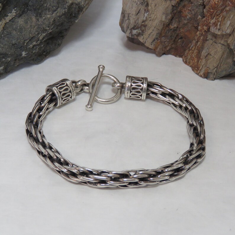 Sterling Silver Chain Bracelet Marked 925 Men's or | Etsy
