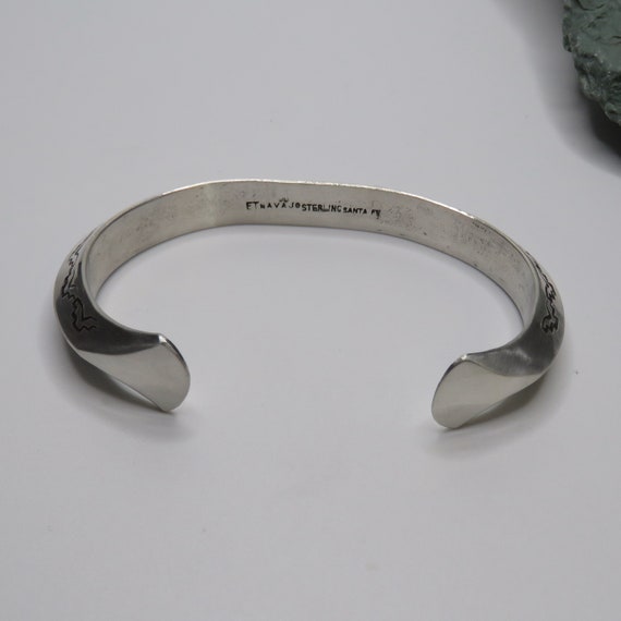 SIGNED 50.4 grams sterling silver cuff bracelet, … - image 5