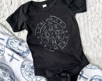 Benedict Medal Baby Onesie