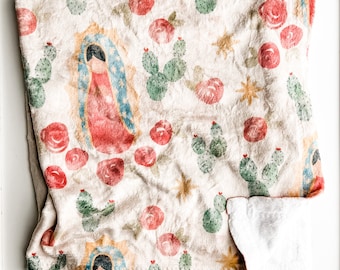 Our Lady of Guadalupe Minky Blanket