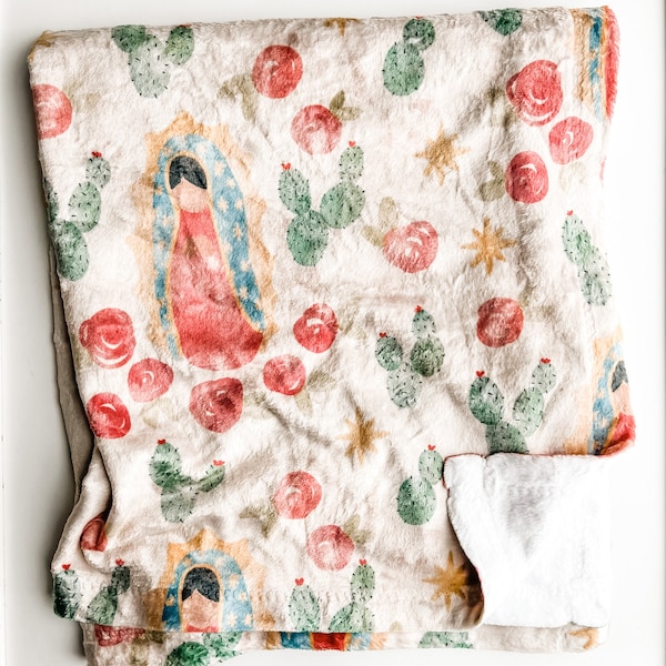 Couverture Minky Notre-Dame de Guadalupe