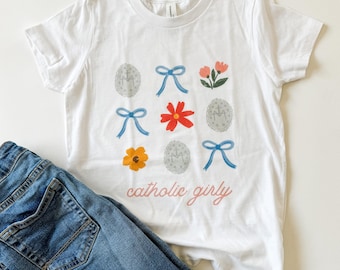 Catholic Girls Miraculous Medal T-Shirt – Cute Faith-Based Kids Tee
