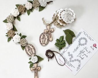 DIY Floral Decade Wall Rosary Kits