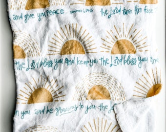 Scripture Blessing Minky Blanket