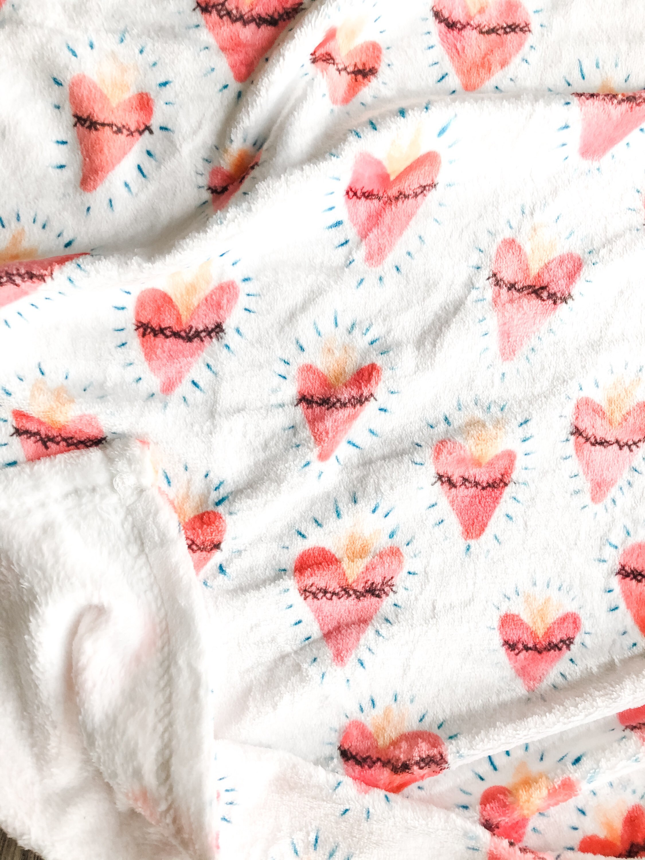 Sacred Heart Baby Blanket Catholic Blanket Catholic Baby Etsy