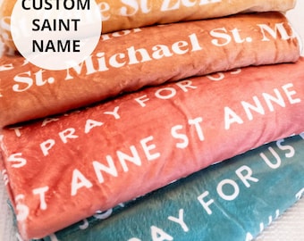 Custom Saint Name Minky Blanket