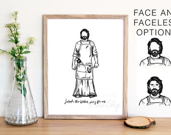 Joseph the Worker Physical Print 8x10