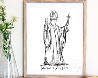 Pope John Paul II Physical Print 8x10