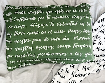 Spanish Our Father Prayer Pillowcase