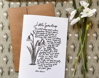 Snowdrop Miscarriage Card