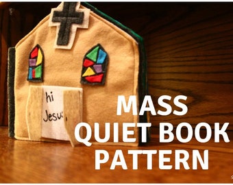 Mass Quiet Book Pattern, Catholic Mass Book, Mass Book, Catholic Baby