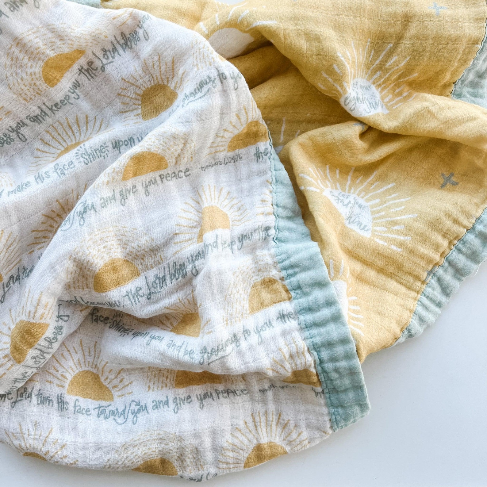 Numbers 6:24-26 Luxury Double Sided Muslin Blanket 