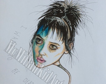 Winona Ryder as Lydia Deetz in "Beetlejuice" Art Print