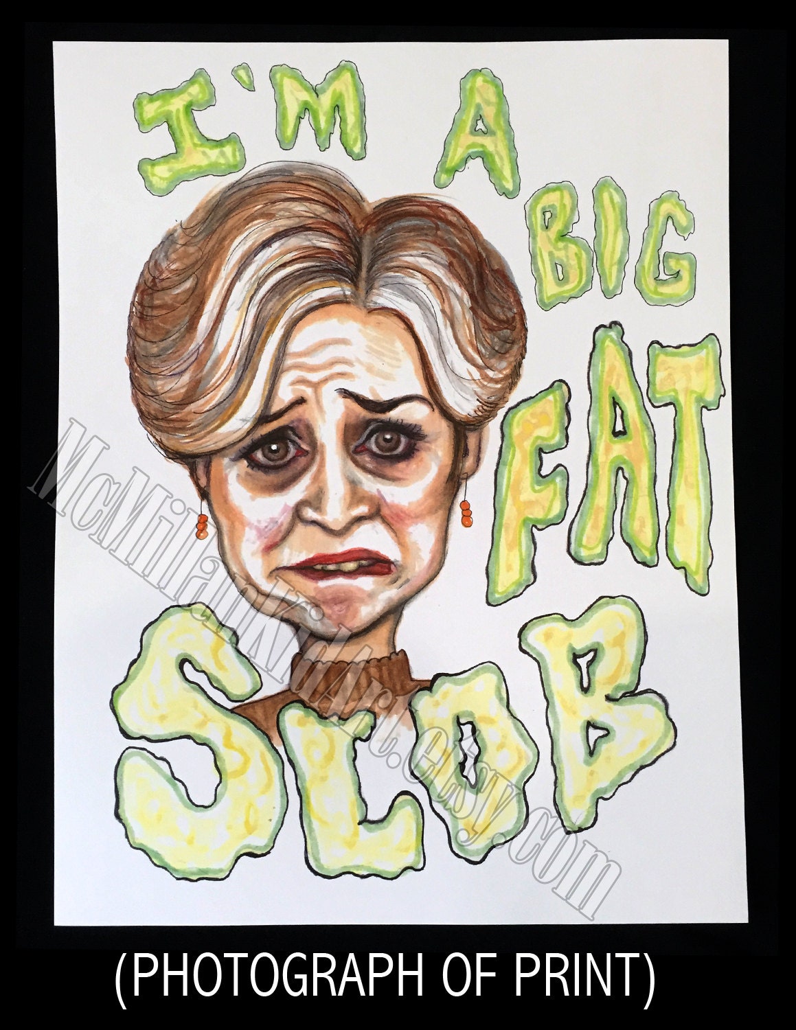 Jerri Blank strangers With Candy Print of Acrylic Portrait 