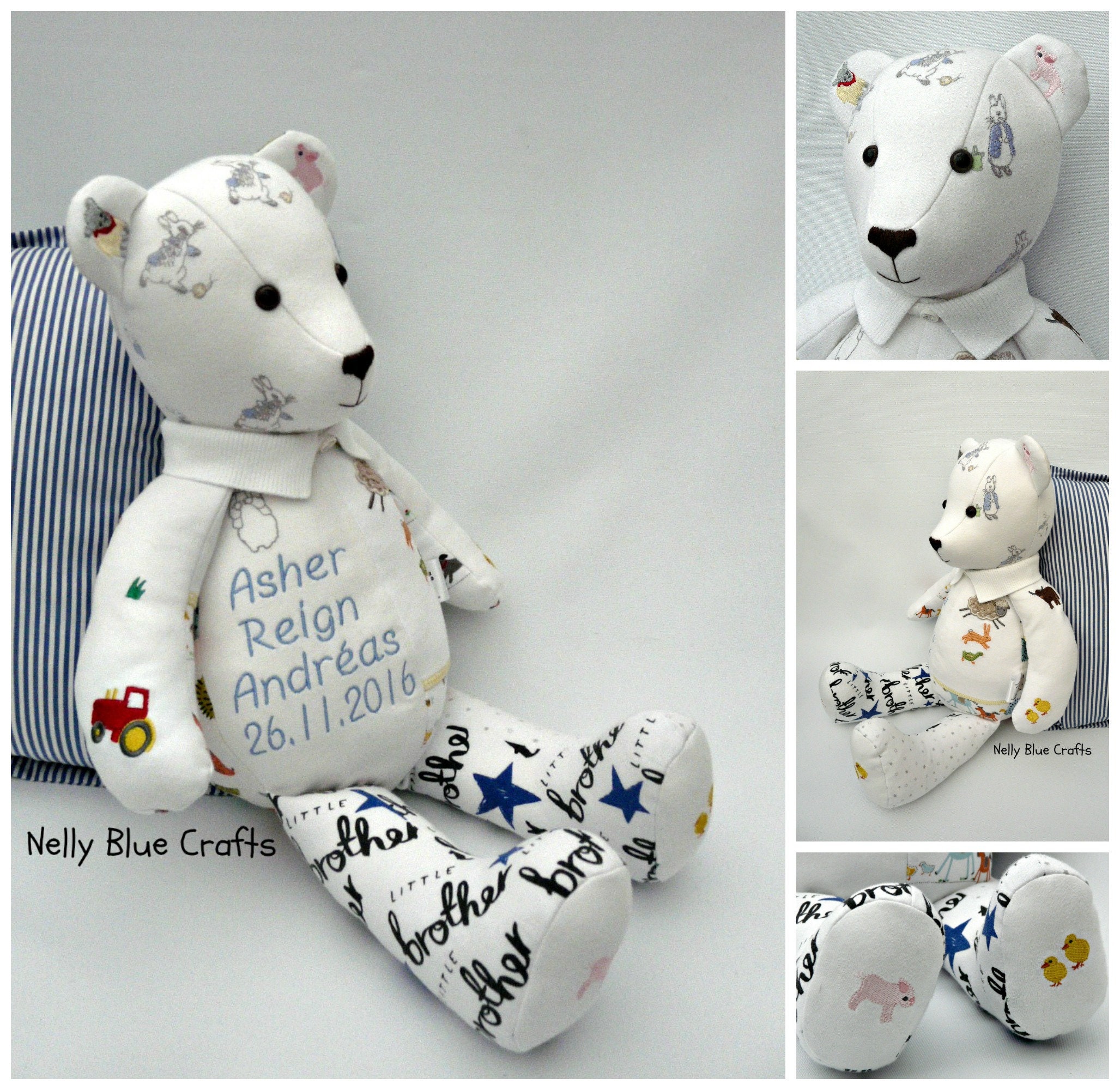 Memory and Keepsake Bears made from your loved ones clothing. | Etsy