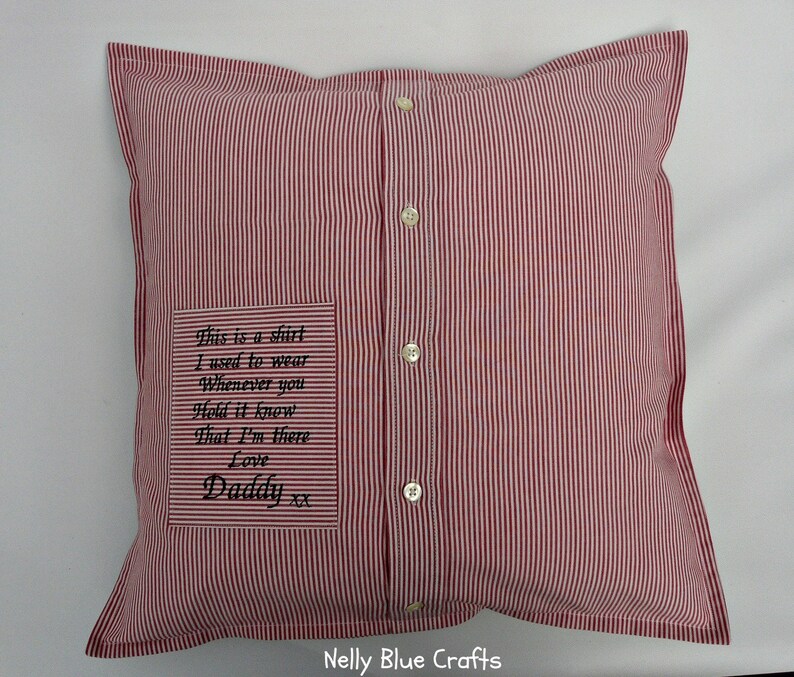 Memory/keepsake Shirt cushion. Etsy