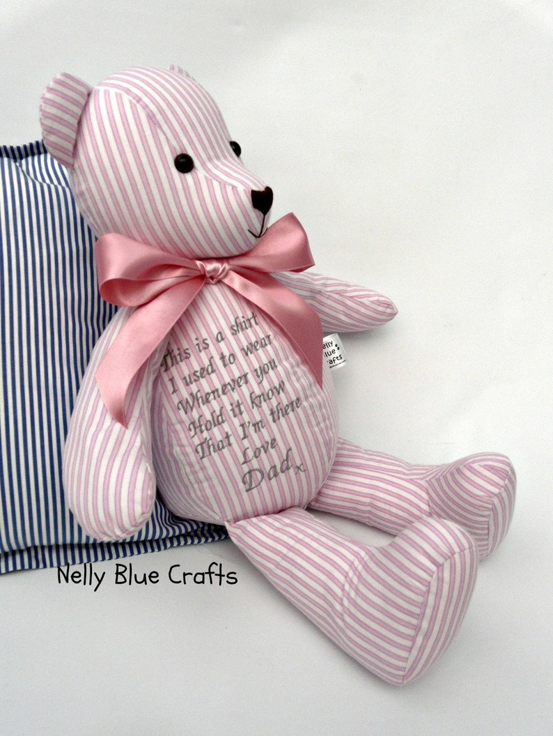 Memory and Keepsake Bears made from your loved ones clothing. Etsy