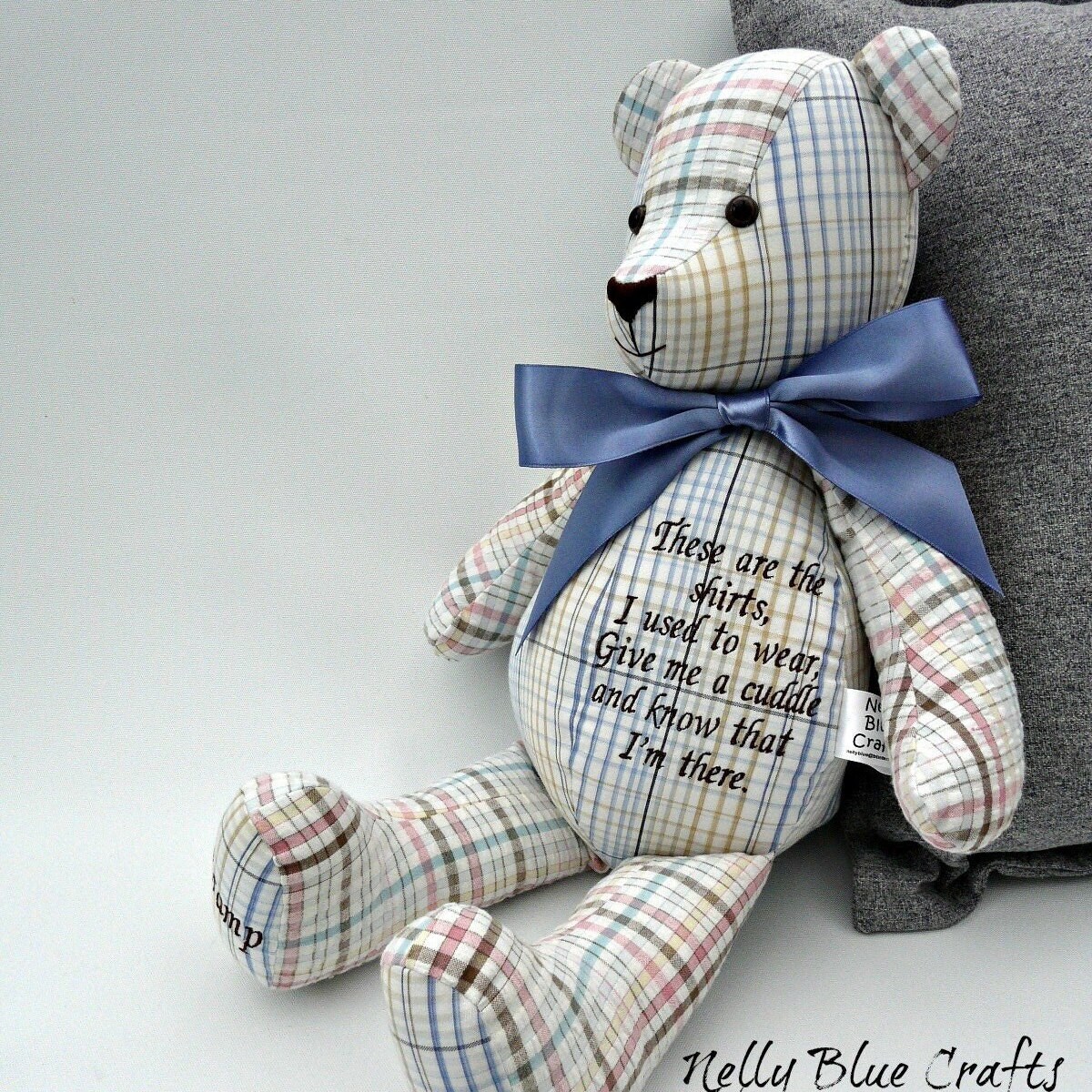 stuffed animals made from loved ones clothing