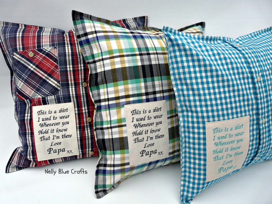 Memory/keepsake Shirt cushion. Etsy