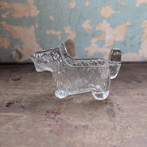 Vintage 40s L.E. Smith Scotty dog glass cream pitcher
