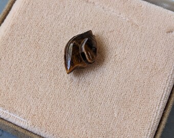 Vintage tiger eye horse tie tack