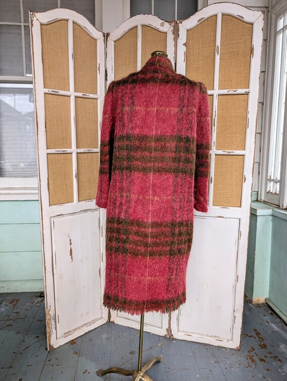 Vintage 1960s plaid mohair coat Gem