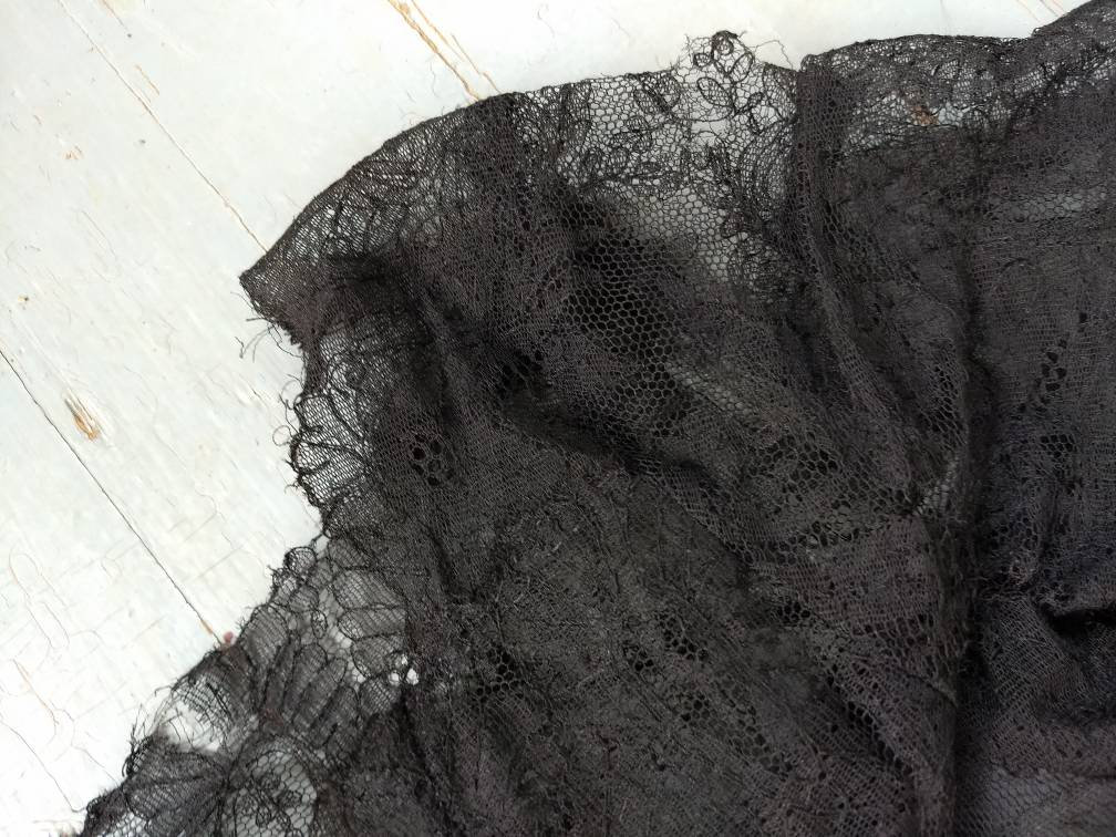 RARE larger size vintage 1960s black lace evening dress | Etsy
