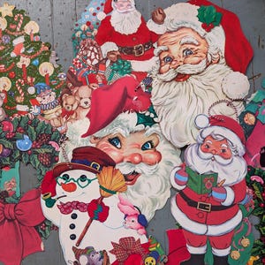 Vintage die cut paper Christmas decor