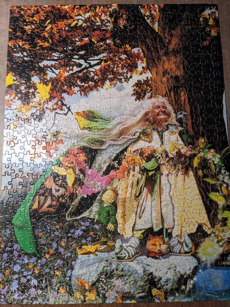 Vintage Fantasy Art Jigsaw Puzzle Captured Magic by Tom Cross Etsy