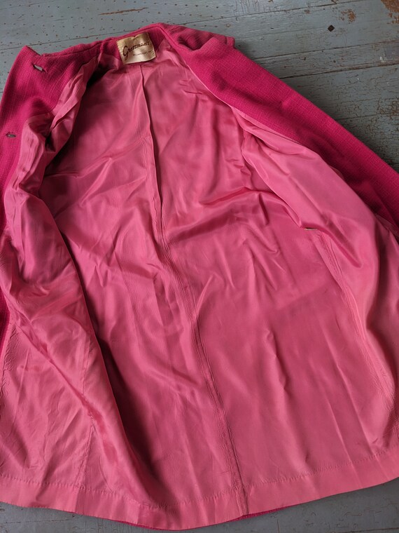 Vintage fuchsia pink wool coat Gem