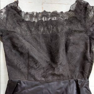 RARE Larger Size Vintage 1960s Black Lace Evening Dress - Etsy