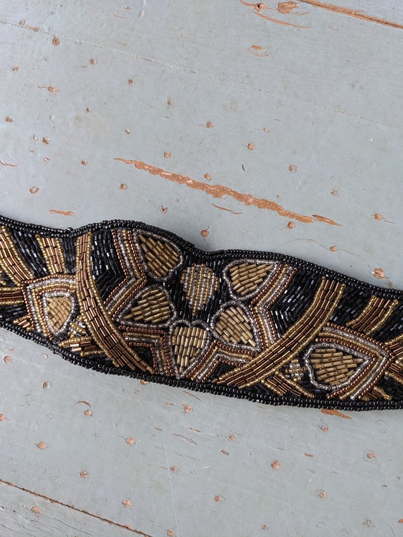 Vintage 80s beaded belt - image 1