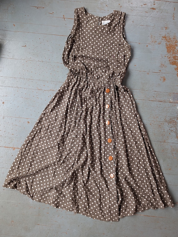 Vintage polka dot midi dress